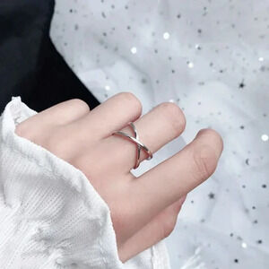 Minimalist 925 Sterling Silver Cross Ring